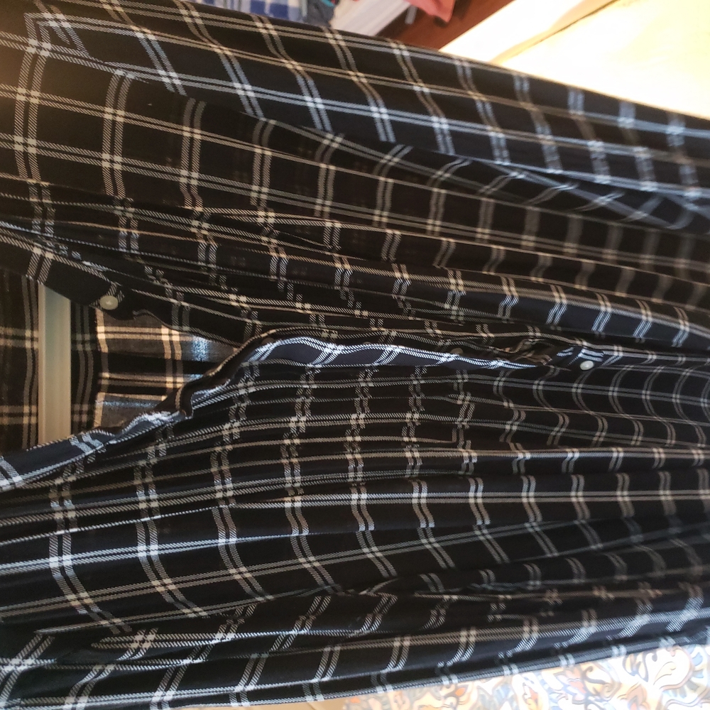 Black and White Plaid Shirt